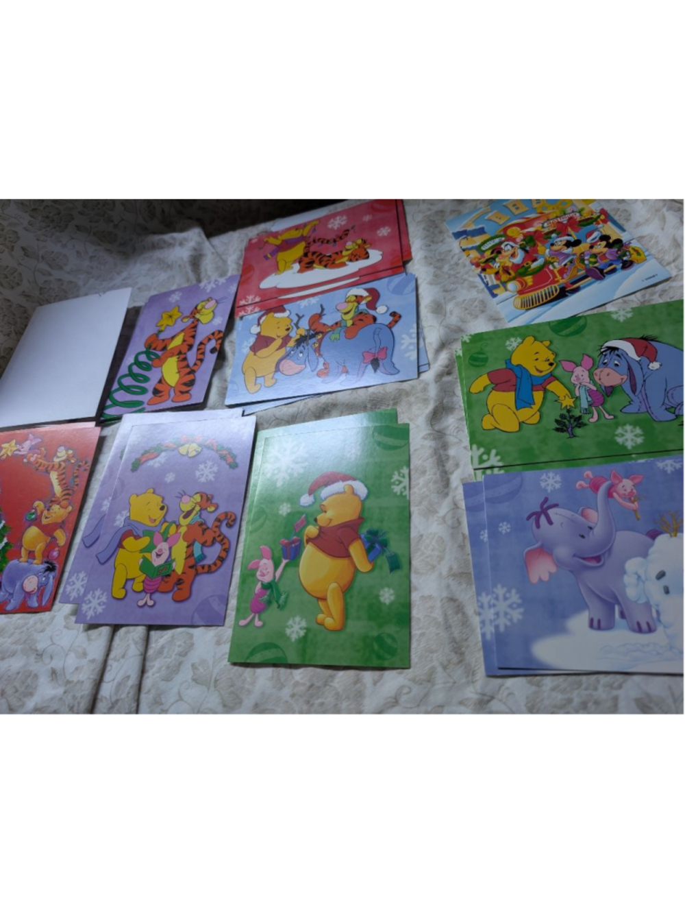 Disney Winnie the Pooh Christmas Cards lot
